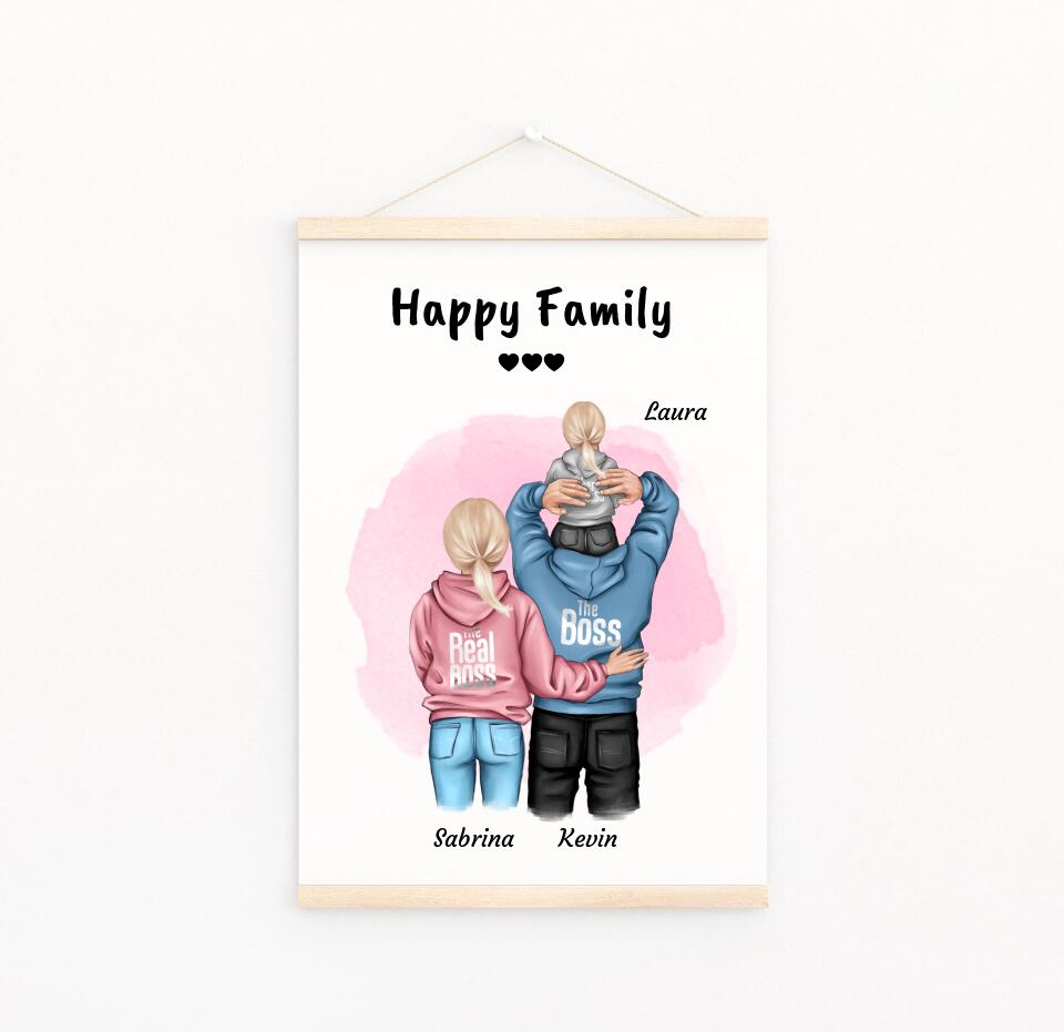 Familie Geschenk Leinwandbild mit Aufhänger - Cantty