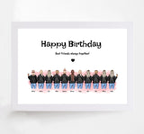 11 Freundinnen Poster personalisiert Geburtstagsgeschenk - Cantty