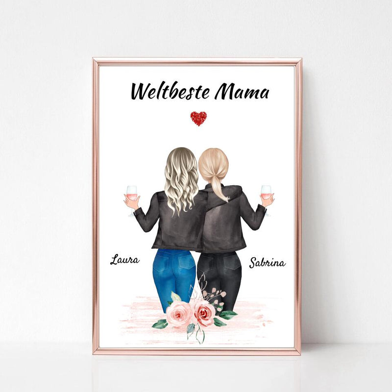 Geschenk Poster für Mutter und Tochter - Cantty
