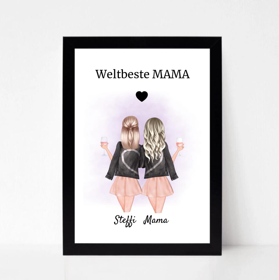 Bild Mutter Tochter Geschenkidee personalisiert - Cantty