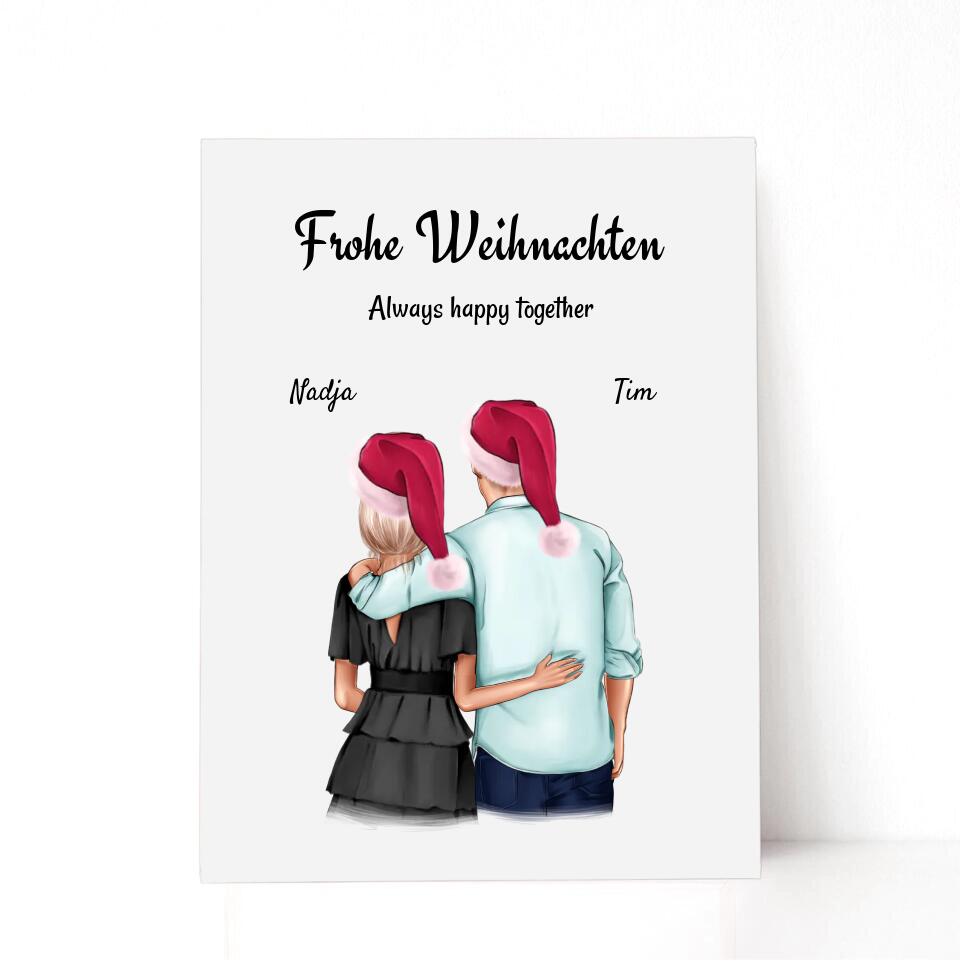 Pärchen Acrylglas Bild Weihnachtsgeschenk personalisiert - Cantty