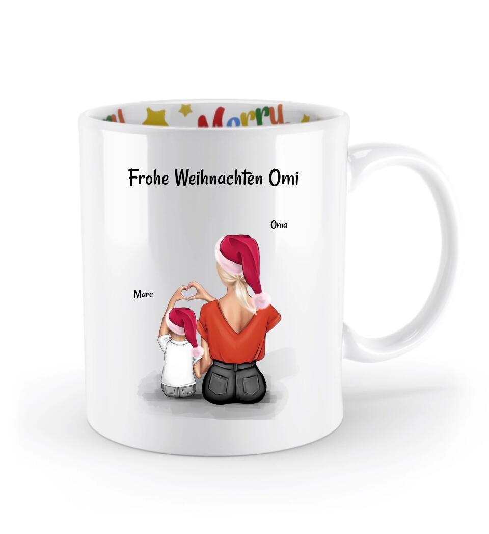 Enkel Junge Weihnachtsgeschenk Tasse an Oma personalisiert - Cantty