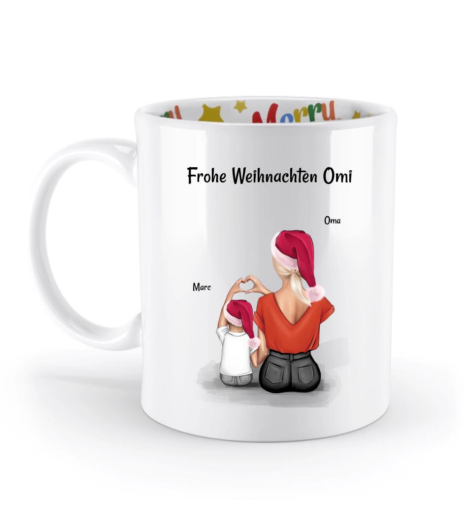 Enkel Junge Weihnachtsgeschenk Tasse an Oma personalisiert - Cantty