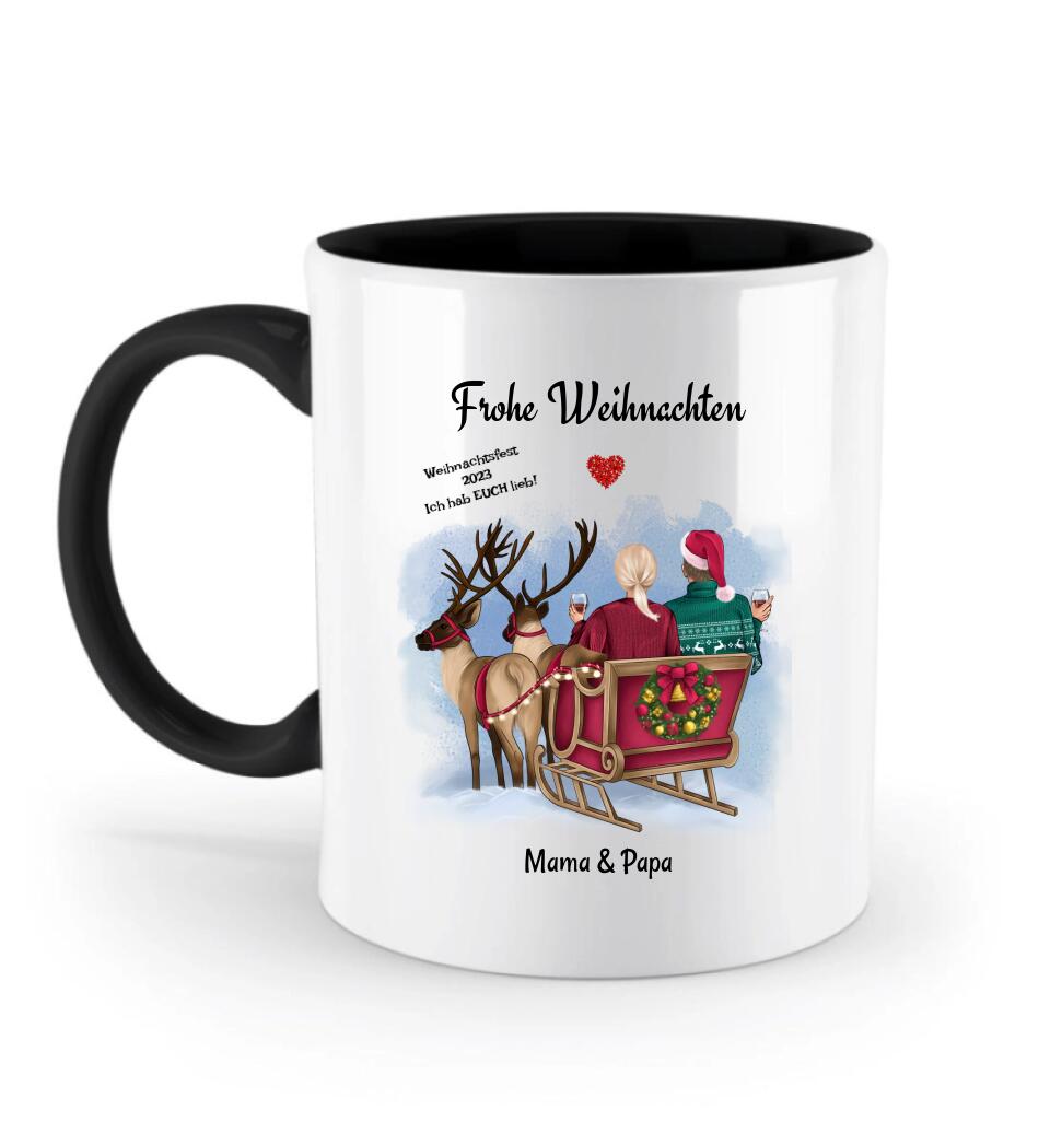 Eltern Geschenk Tasse Weihnachten personalisiert - Cantty