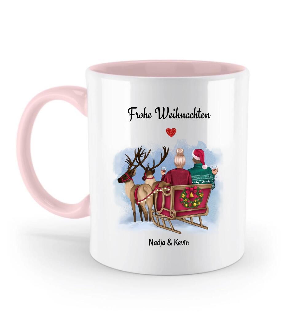 Paar Tasse Bild Geschenk zu Weihnachten mit Freund & Freundin - Cantty