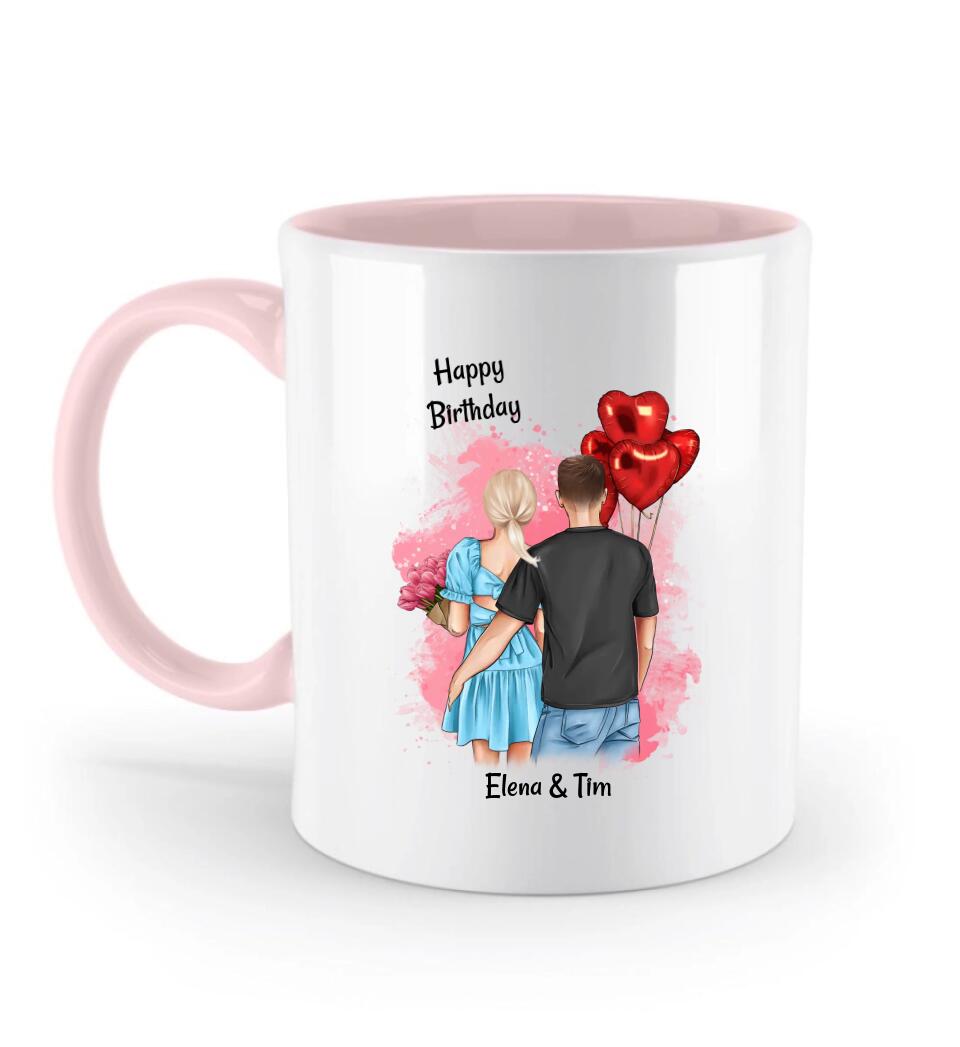 Geschenk Paar Geburtstag Tasse personalisiert - Cantty