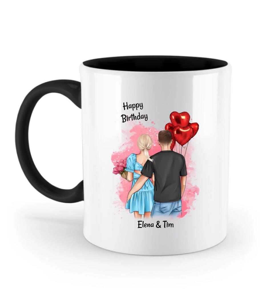 Geschenk Paar Geburtstag Tasse personalisiert - Cantty