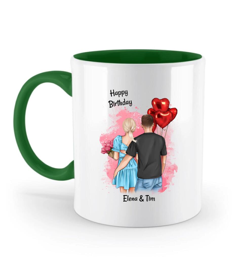 Geschenk Paar Geburtstag Tasse personalisiert - Cantty