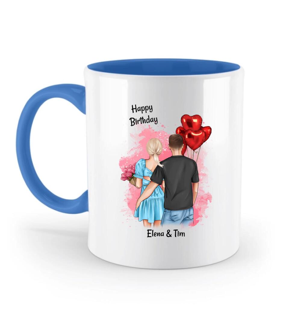 Geschenk Paar Geburtstag Tasse personalisiert - Cantty