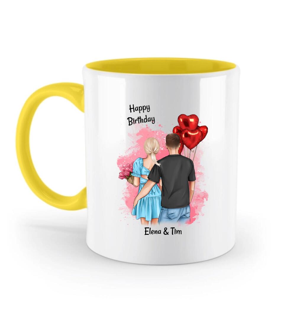 Geschenk Paar Geburtstag Tasse personalisiert - Cantty