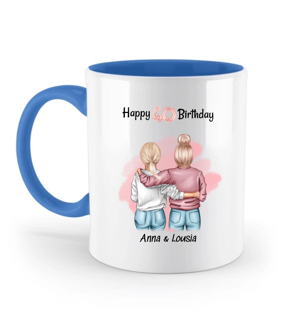 40 Geburtstag Geschenk Tasse für beste Freundin & Schwester - Cantty