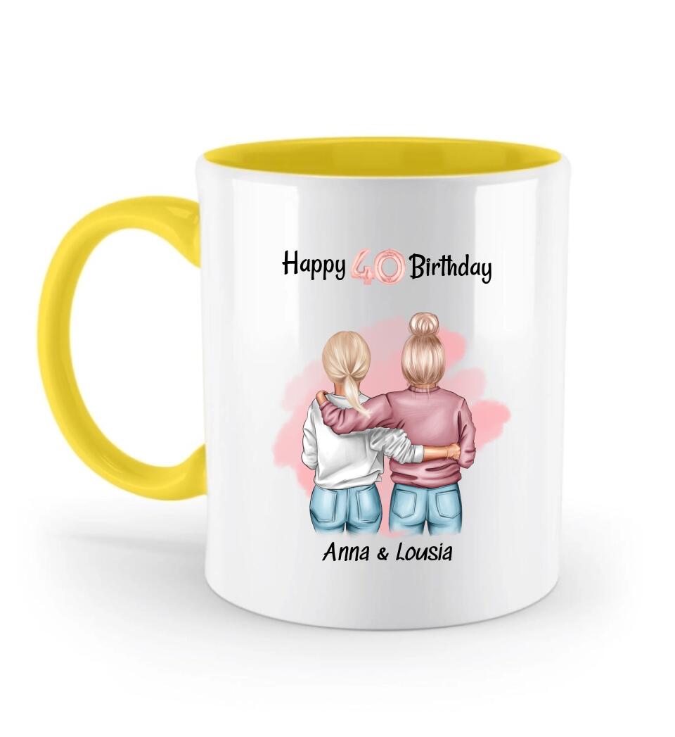 40 Geburtstag Geschenk Tasse für beste Freundin & Schwester - Cantty