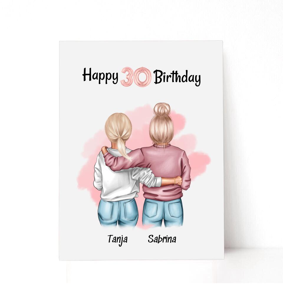 Geschenk Acrylglas für beste Freundin 30 Geburtstag - Cantty