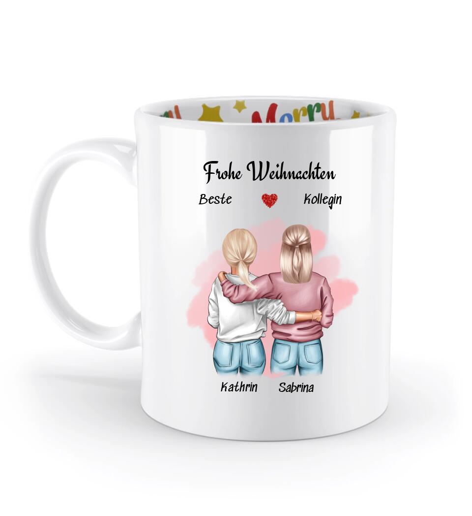 Arbeitskollegin Weihnachtstasse Geschenk personalisiert - Cantty
