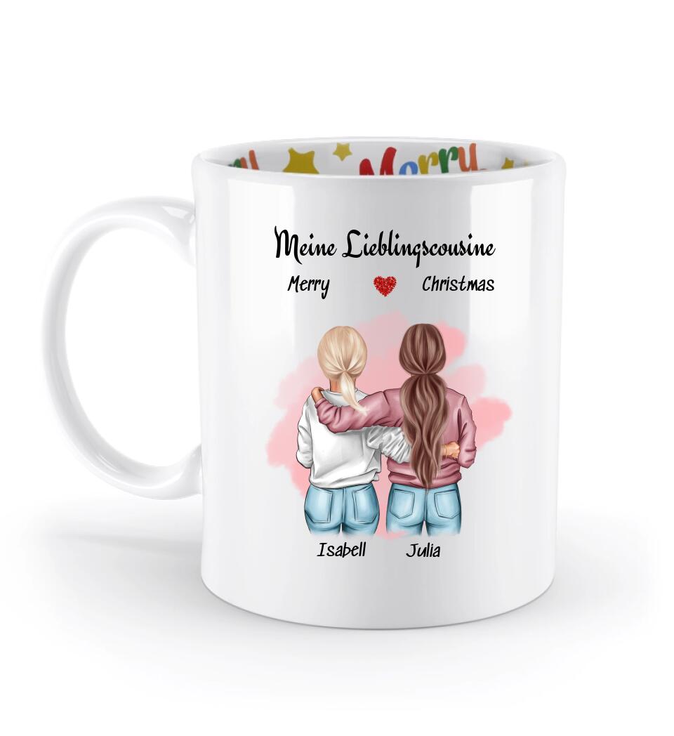 Beste Cousine personalisierte Tasse Geschenk für Weihnachten - Cantty