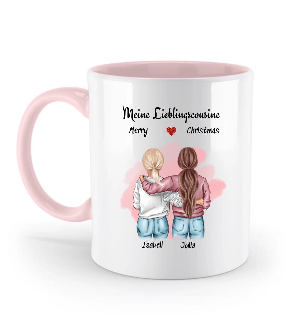Geschenk Tasse für Cousine zu Weihanchten bedrucken - Cantty