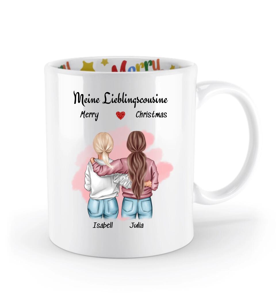 Beste Cousine personalisierte Tasse Geschenk für Weihnachten - Cantty