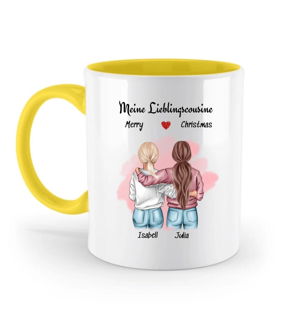 Geschenk Tasse für Cousine zu Weihanchten bedrucken - Cantty