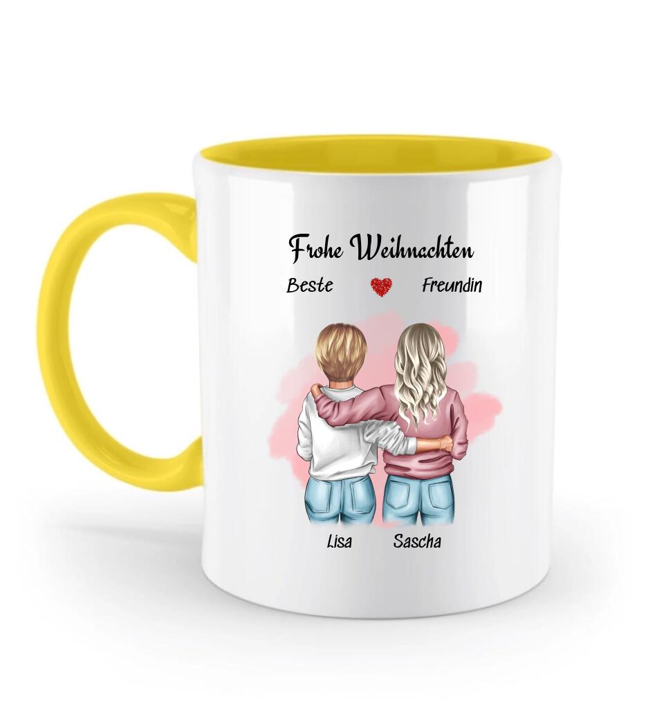 Freundinnen Weihnachtsgeschenk Tasse personalisiert - Cantty
