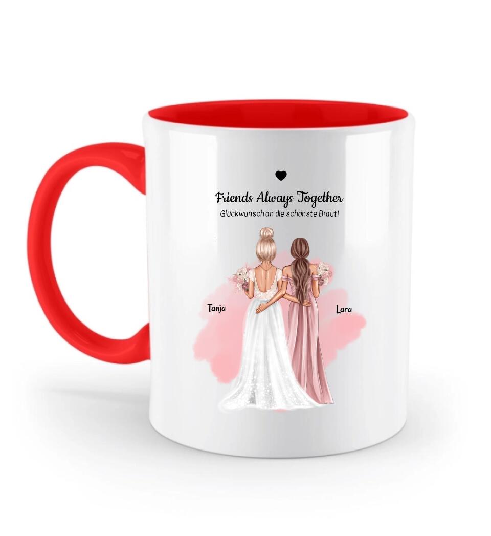 Tasse beste Freundin Hochzeit & JGA personalisiert - Cantty