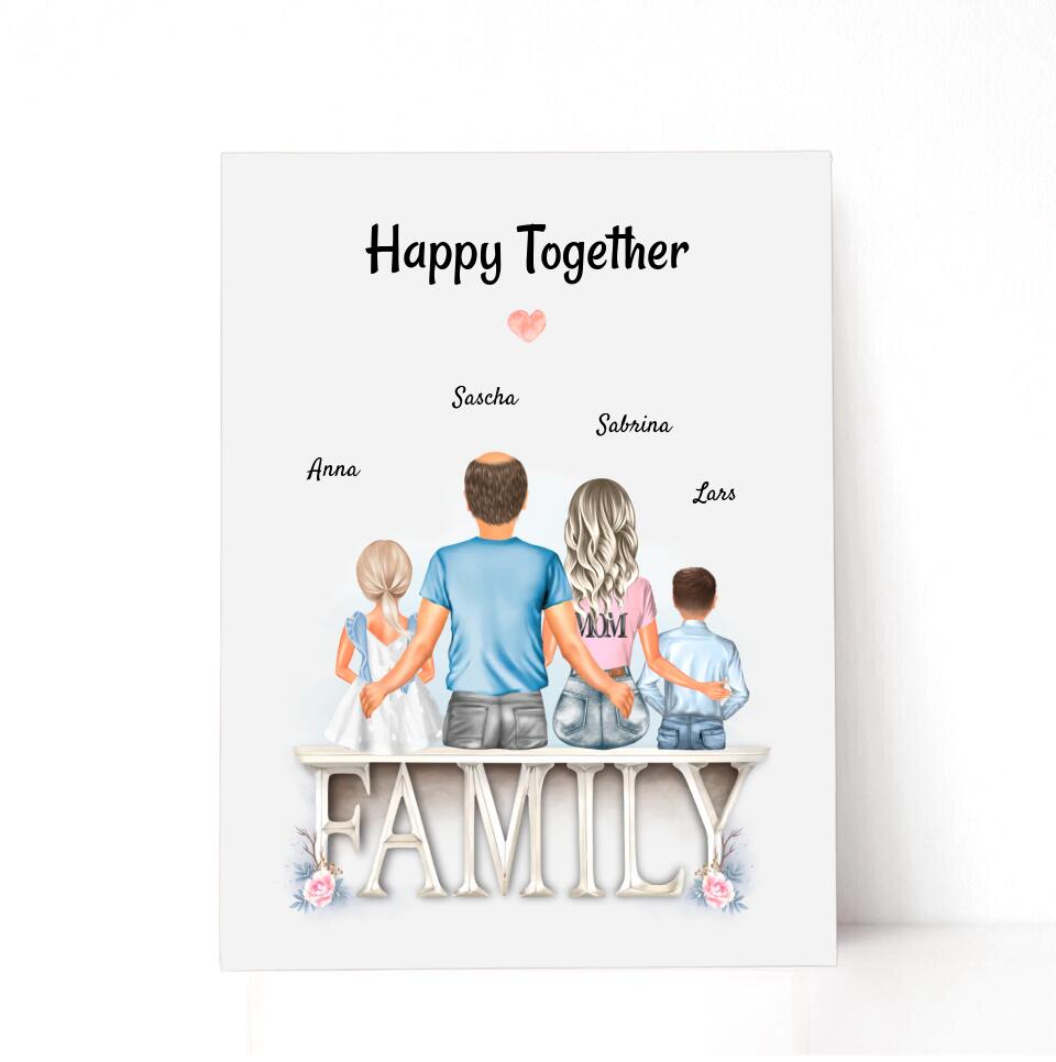 Acrylglas Familie Bild Geschenk personalisiert - Cantty
