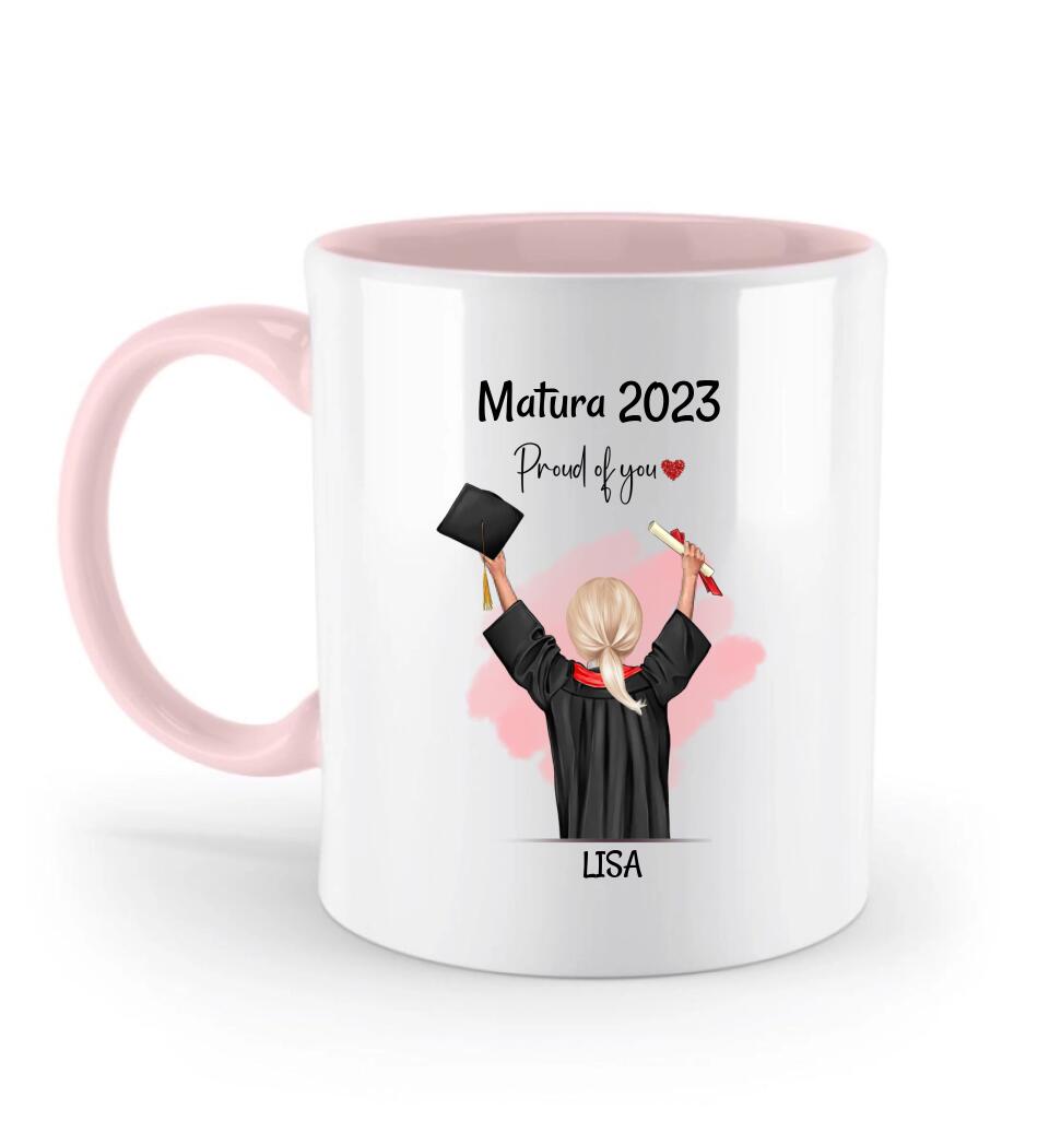 Matura Abschluss Tasse für Mädchen personalisiert - Cantty