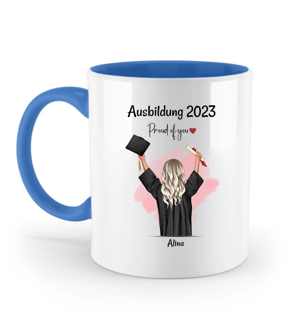 Ausbildung Abschluss Tasse Geschenk für Mädchen personalisiert - Cantty
