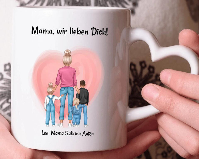 Geschenk Tasse für Mama von Kinder zum Geburtstag & Muttertag personalisiert - Cantty