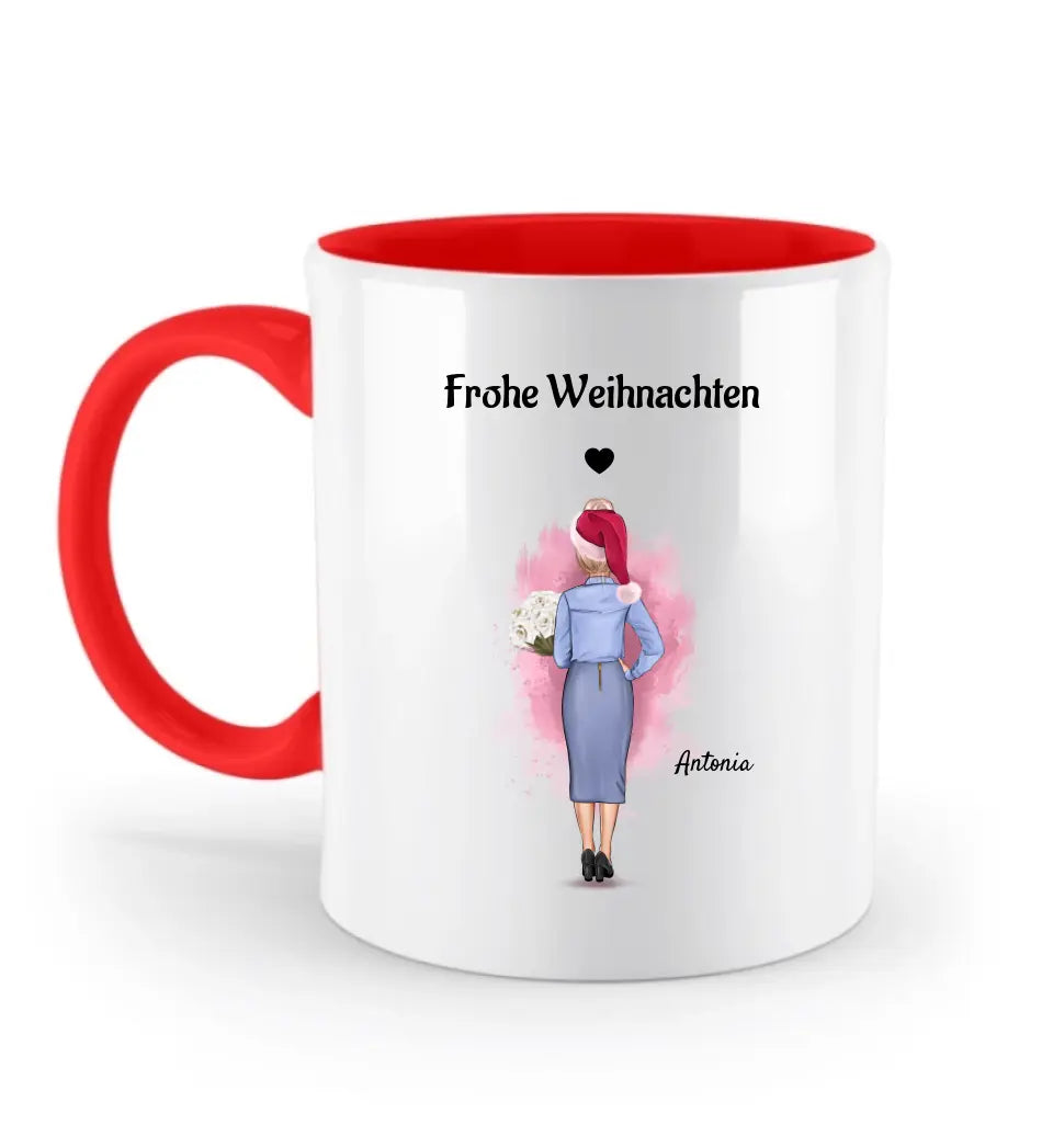Chefin personalisierte Tasse Weihnachtsgeschenk - Cantty