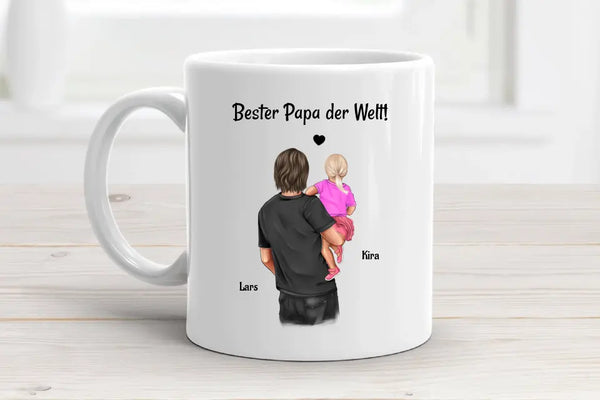 Bester Papa Tasse Geschenk mit kleiner Tochter - Cantty