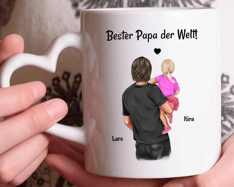 Bester Papa Tasse Geschenk mit kleiner Tochter - Cantty