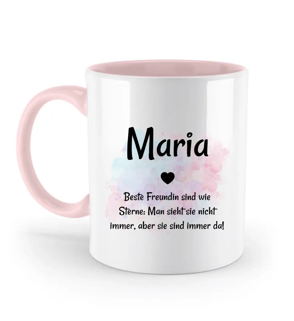 Beste Freundin Namenstasse mit Spruch personalisiert - Cantty