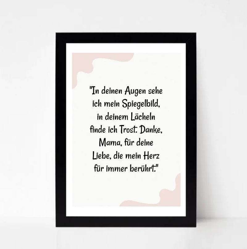 Mama Danke Spruch Poster personalisiert - Cantty