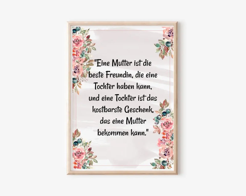 Poster mit Spruch für Mutter und Tochter - Cantty