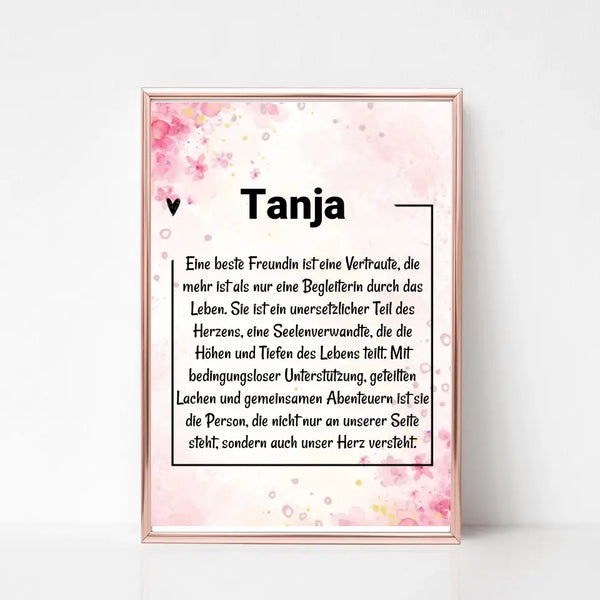 Name Definition Poster Geschenk personalisiert - Cantty