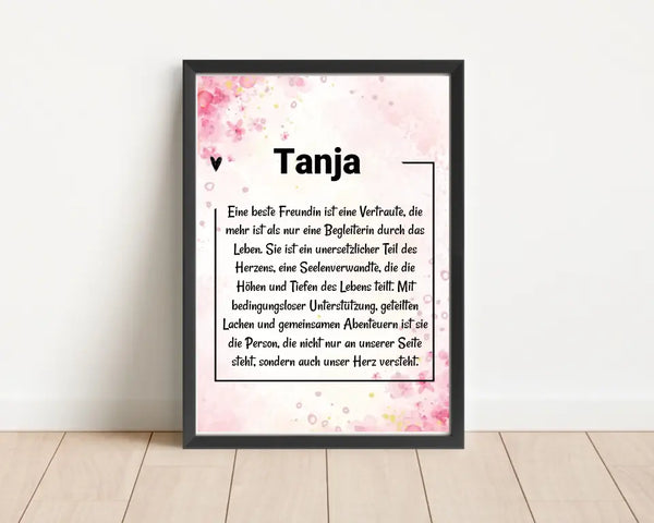 Name Definition Poster Geschenk personalisiert - Cantty
