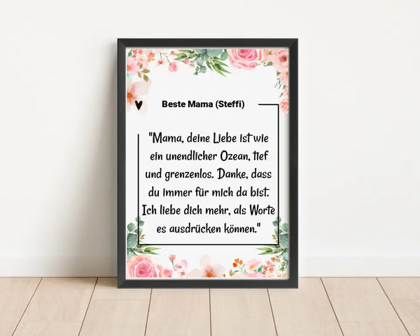 Mama Definition Poster Geschenk personalisiert - Cantty