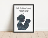 Geschenk zur Geburt Mutter und Baby Koordinaten Poster personalisiert - Cantty