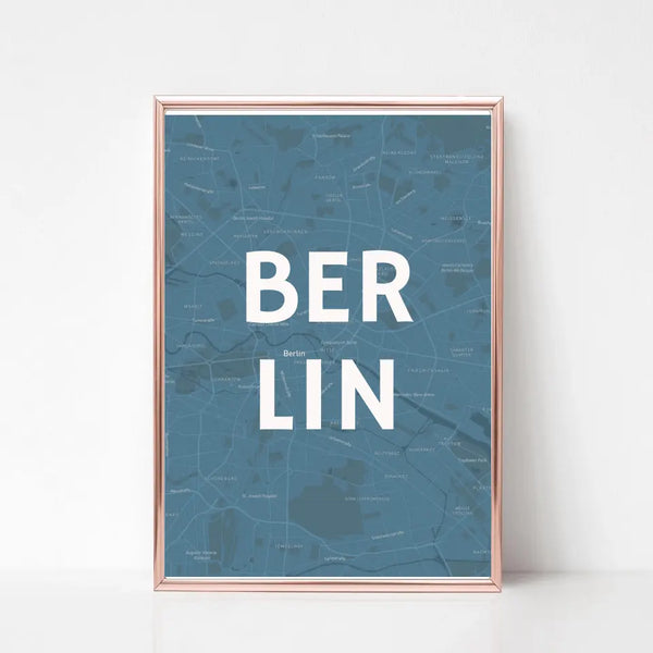 Berlin Koordinatenposter Straßenkarte dein Lieblingsort personalisiert