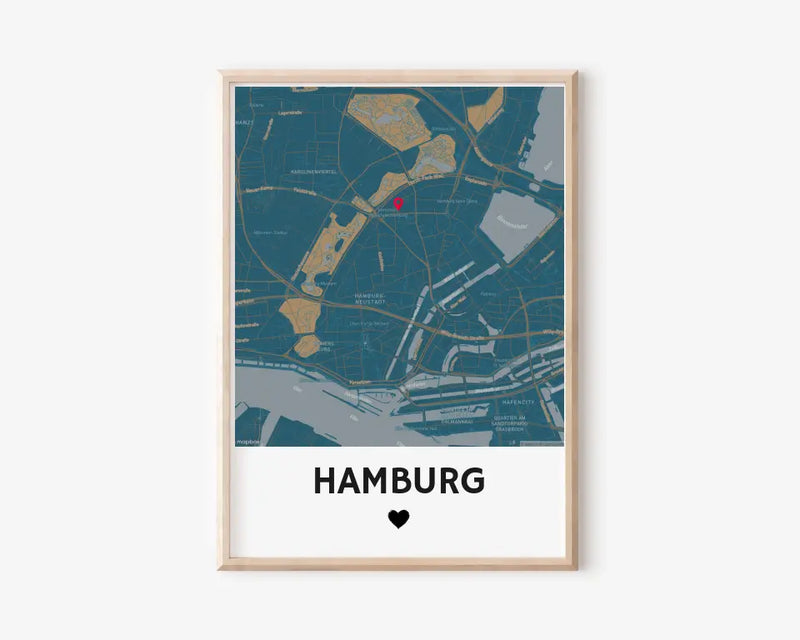 City Map Koordinatenposter personalisiert - Cantty