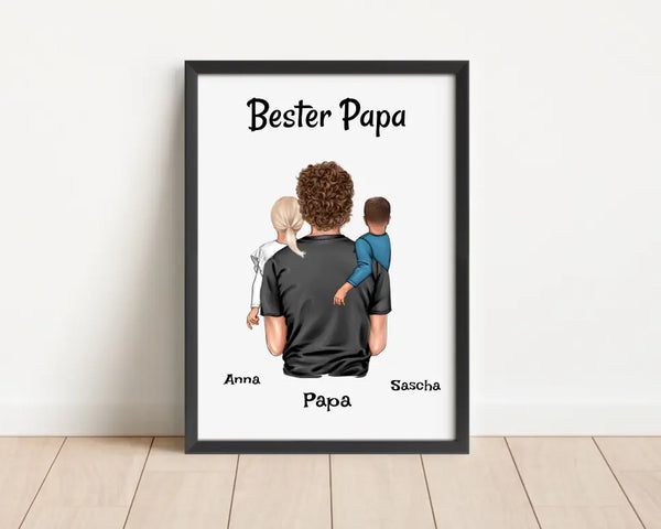 Bester Papa Bild Geschenk personalisiert