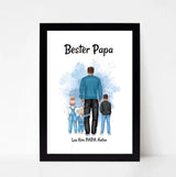Vatertagsgeschenk Papa Kinder Bild & Poster personalisiert