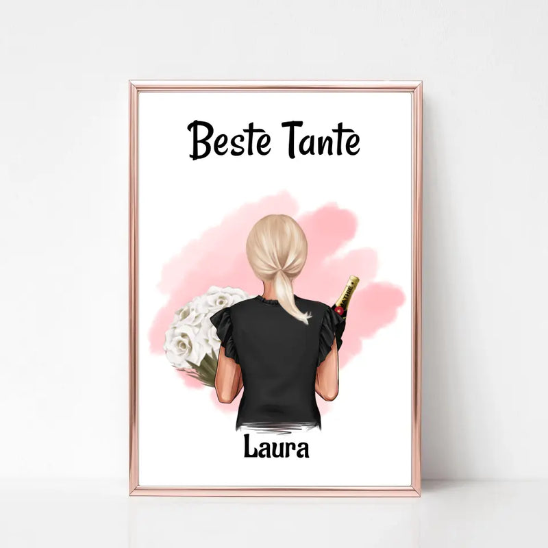Tante Bild & Poster Geschenk personalisiert - Cantty