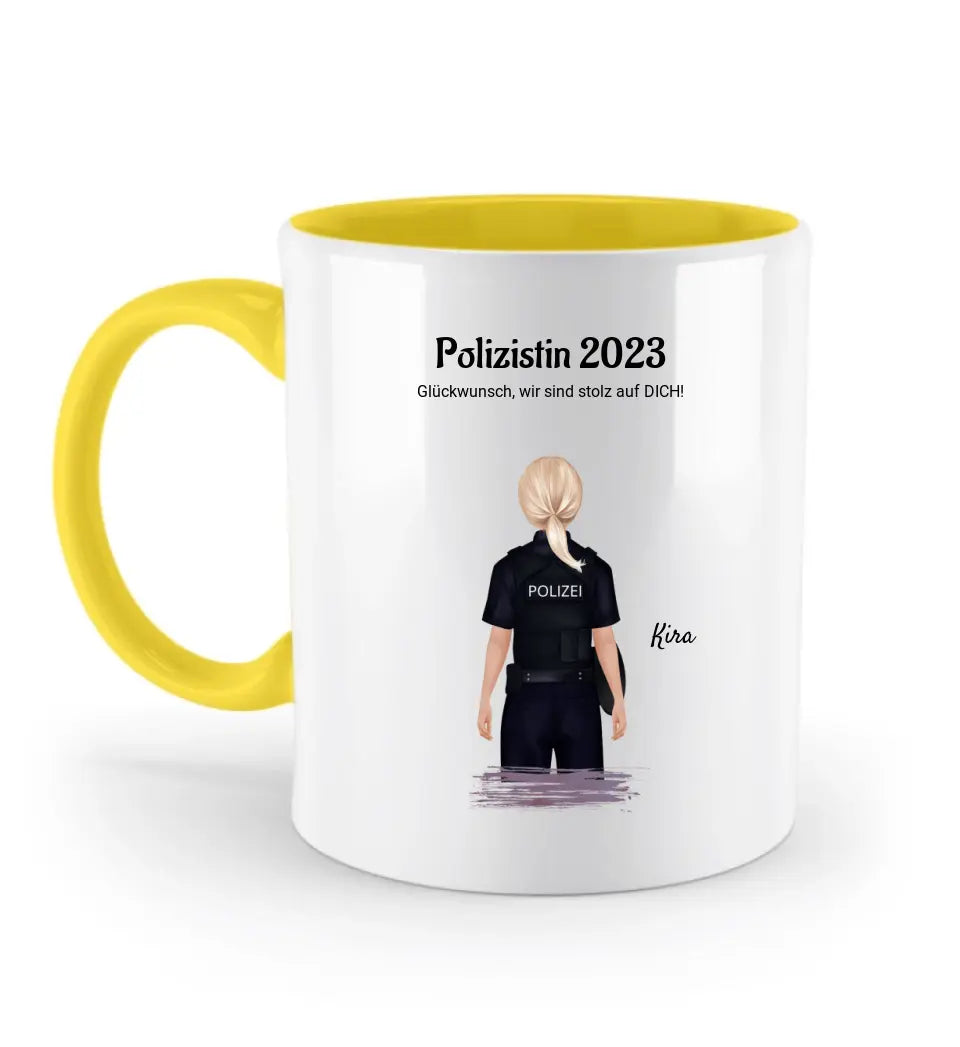 Polizistin Tasse Ausbildung Prüfung bestanden Geschenk personalisiert - Cantty