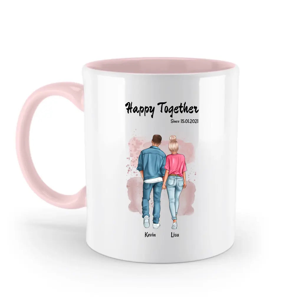 Geschenk Tasse für Freund von Freundin zum Jahrestag & Geburtstag personalisiert - Cantty