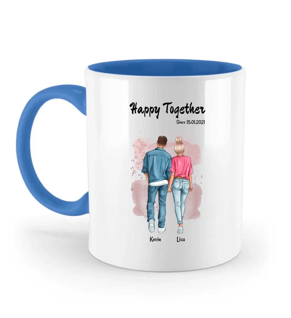 Geschenk Tasse für Freund von Freundin zum Jahrestag & Geburtstag personalisiert - Cantty