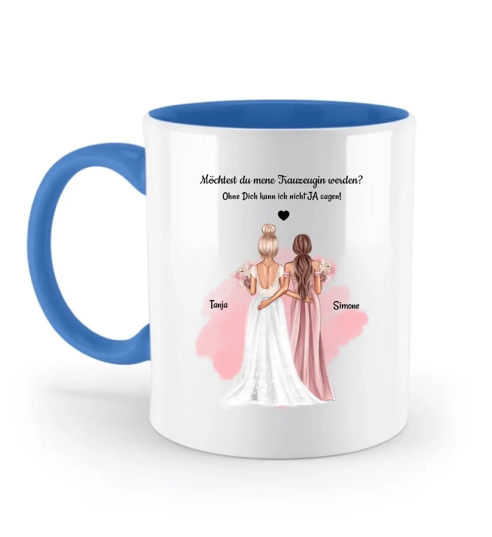 Personalisierte Tasse Geschenk Trauzeugin Fragen - Cantty