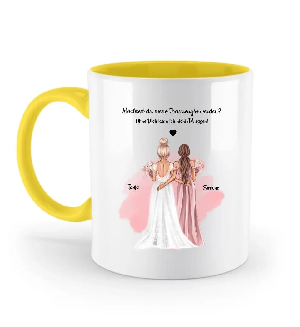 Personalisierte Tasse Geschenk Trauzeugin Fragen - Cantty