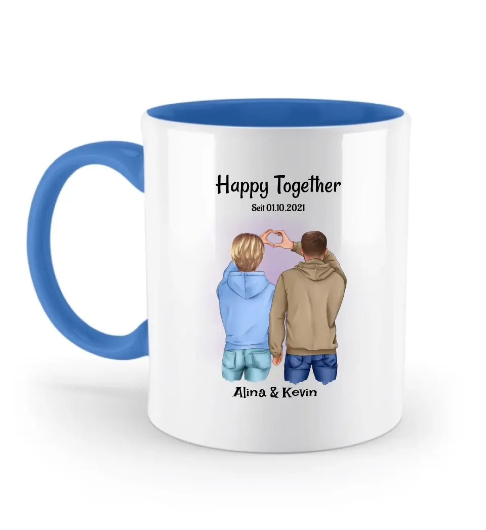 Jahrestag Pärchen Tasse mit Namen - Cantty