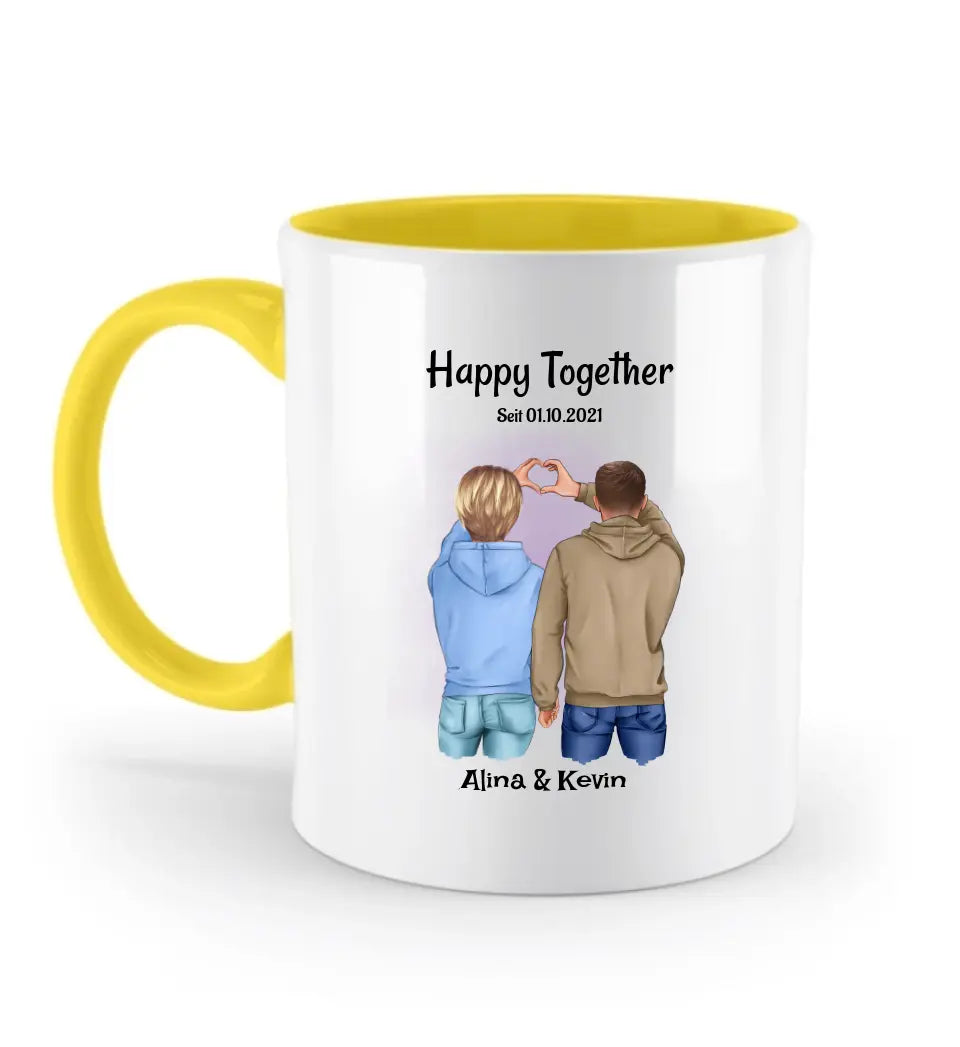 Jahrestag Pärchen Tasse mit Namen - Cantty